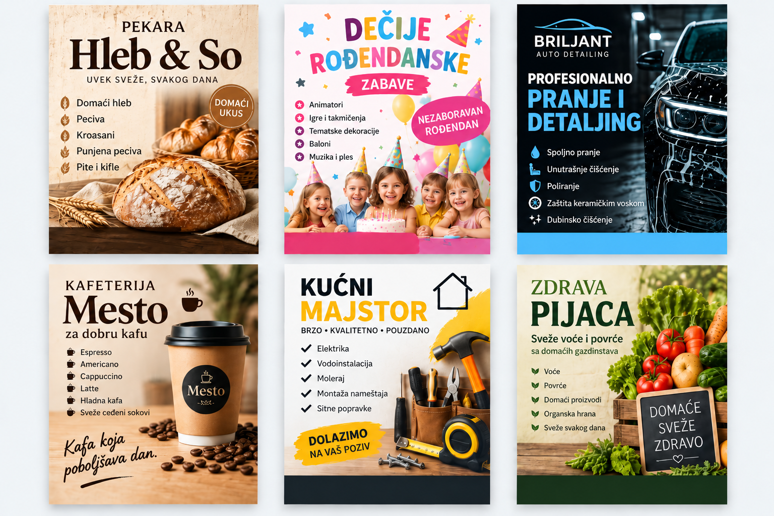 Primeri flajera za različite delatnosti